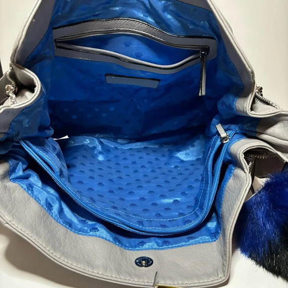 Juicy Couture Grey Hobo Tote Silver Hardware NWT - Picture 9 of 12